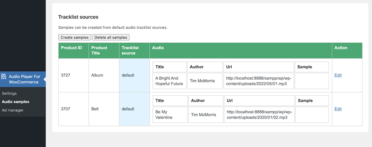 Audio Player for WooCommerce